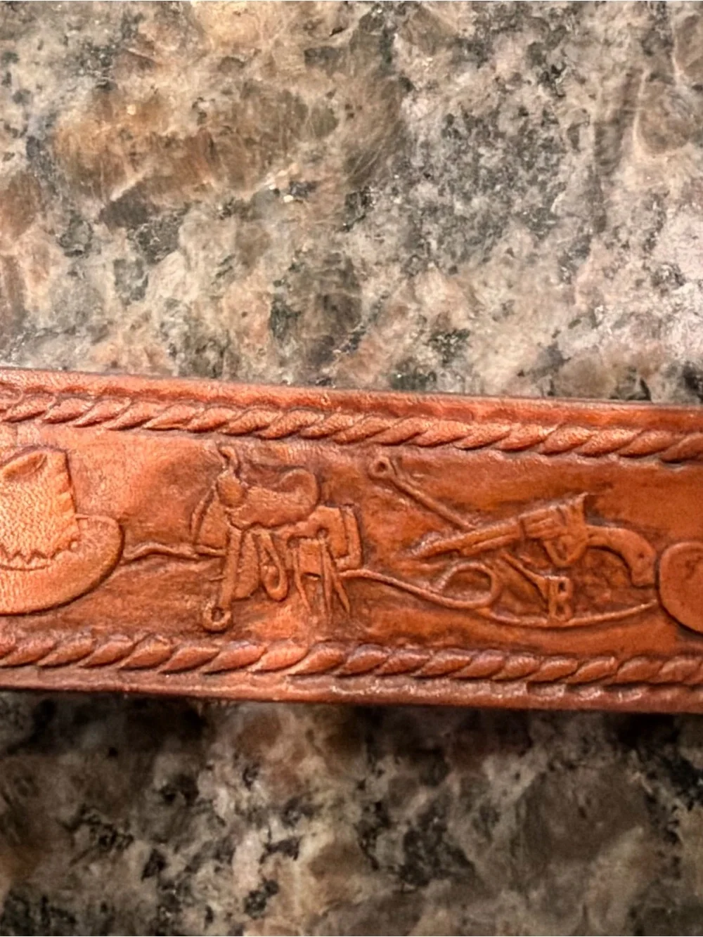 Kids Brown Leather Belt with Silver Horse Buckle